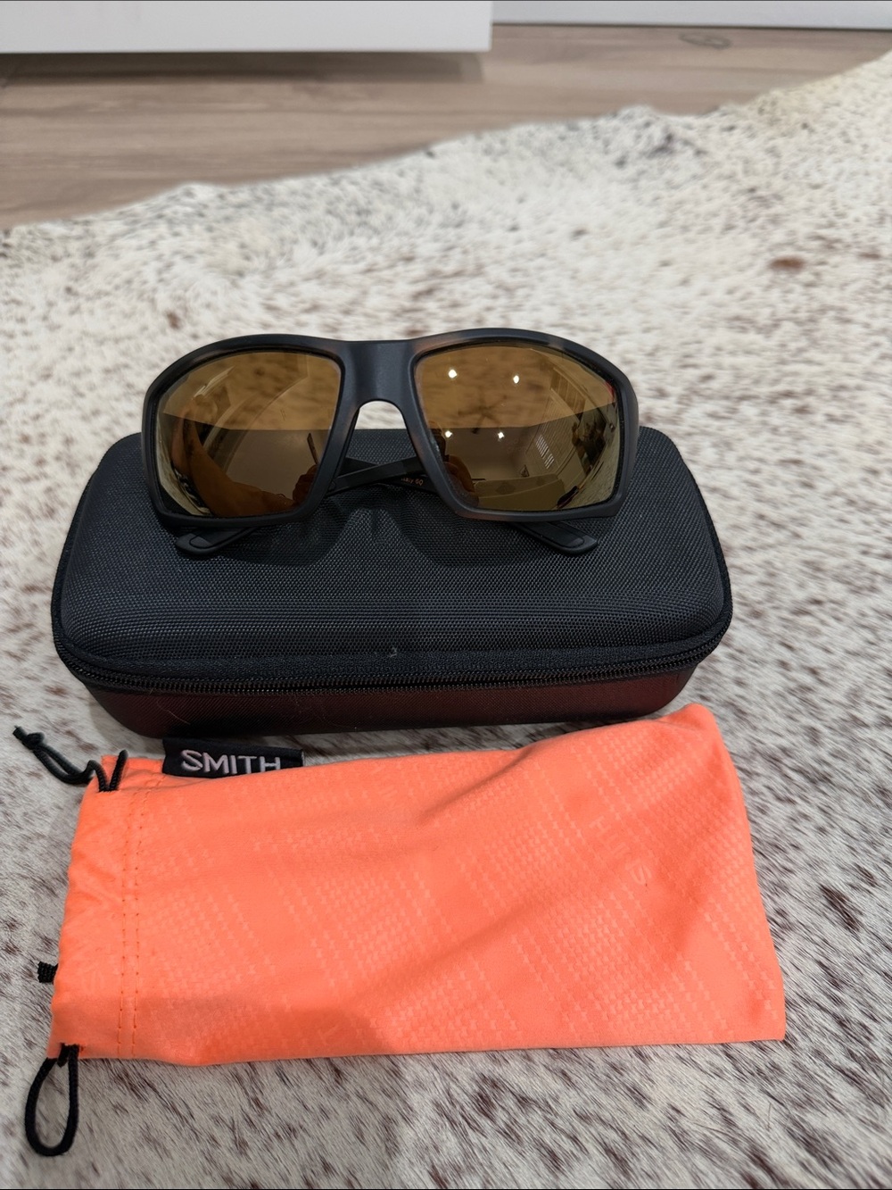 SMITH Black Frame Sunglasses with Brown/Tinted Lenses
